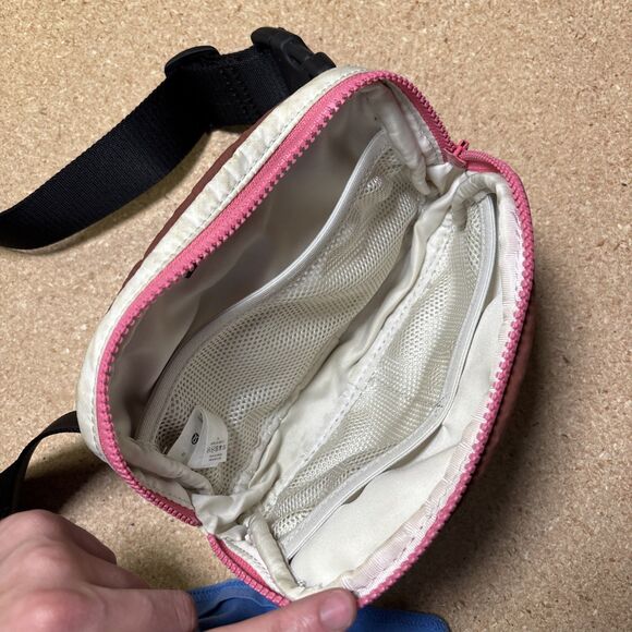 Lululemon Athletica Everywhere Belt Bag Fanny Pack 1L Dark Terracotta White Opal - Picture 4 of 5